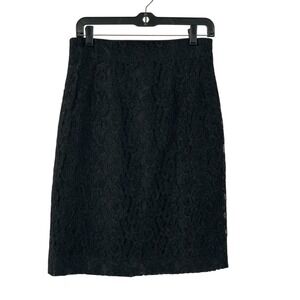 J. Mclaughlin For Sanyo Women's Black‎ Lace Pencil Skirt Size 10